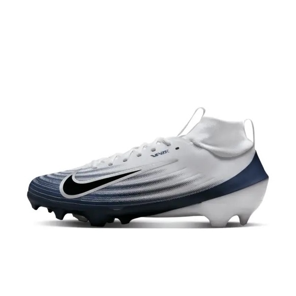 Nike Football Cleats Men's Size 8 White Navy Air Zoom Vapor Pro 1 HM8850-104 NEW - Picture 1 of 9